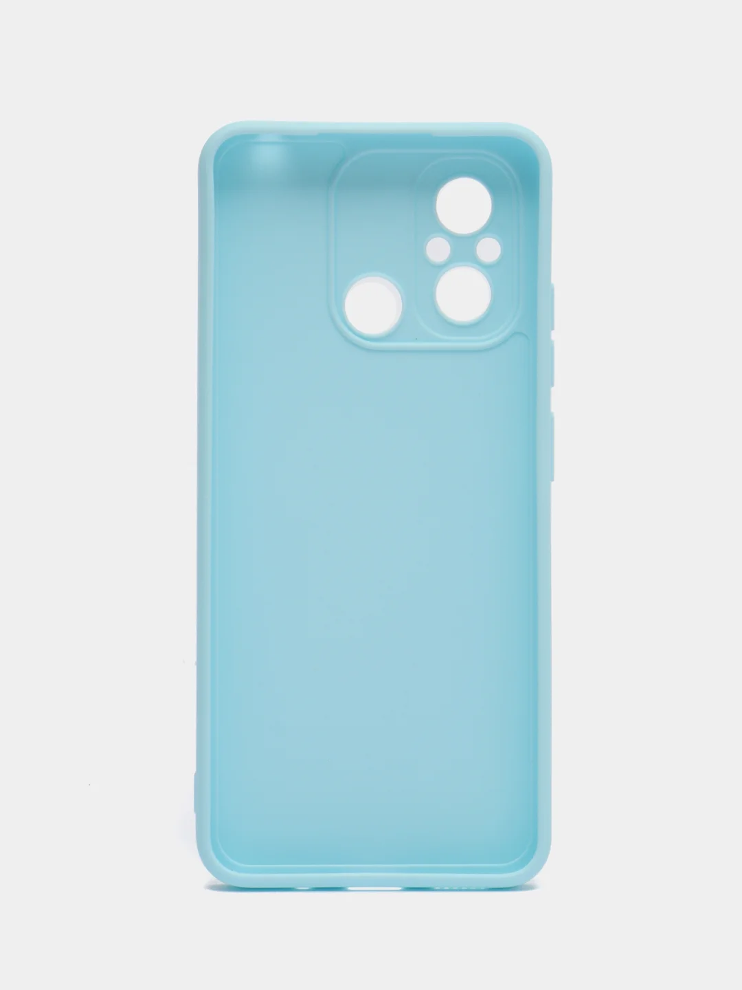 Голубой чехол для Xiaomi Redmi 12C (Редми 12С) , силиконовый, c защитой камеры