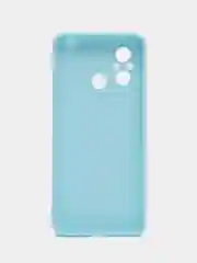 Голубой чехол для Xiaomi Redmi 12C (Редми 12С) , силиконовый, c защитой камеры