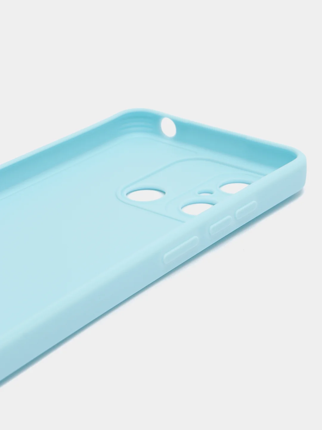 Голубой чехол для Xiaomi Redmi 12C (Редми 12С) , силиконовый, c защитой камеры
