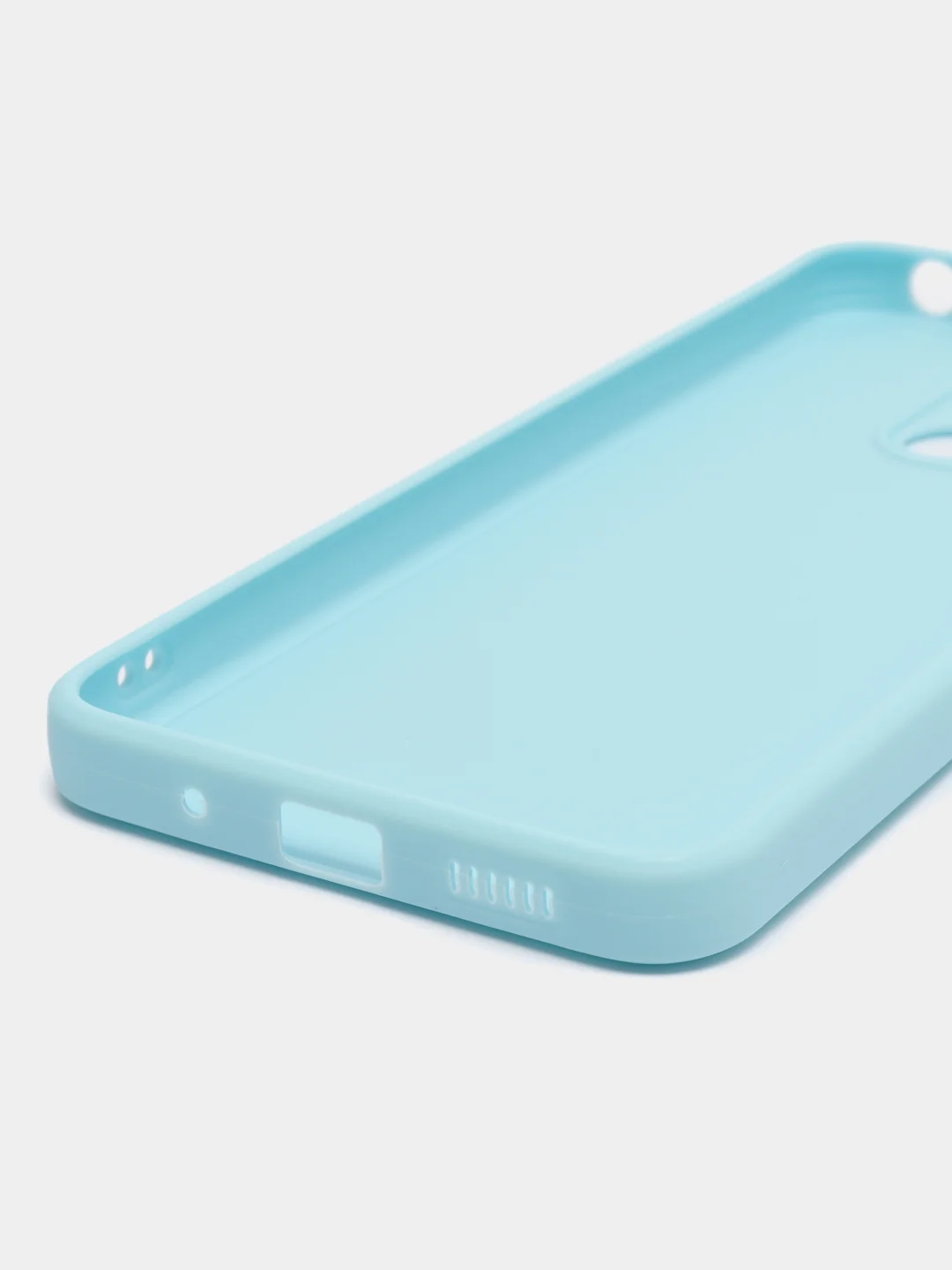 Голубой чехол для Xiaomi Redmi 12C (Редми 12С) , силиконовый, c защитой камеры