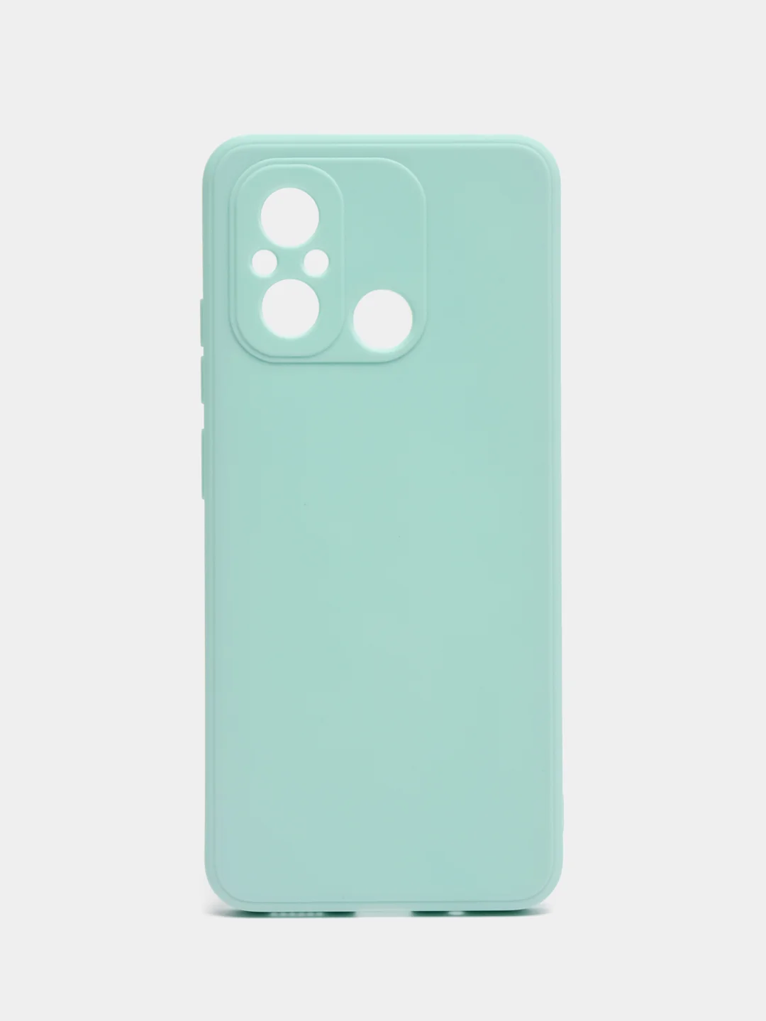 Мятный чехол для Xiaomi Redmi 12C (Редми 12С) , силиконовый, c защитой камеры