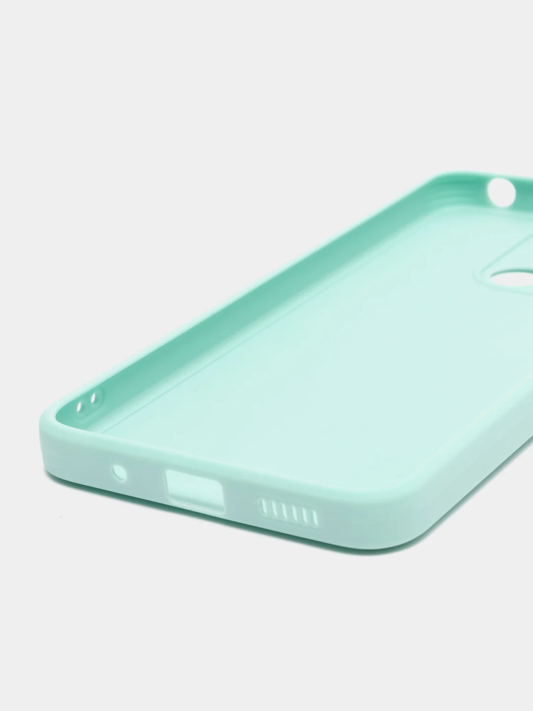 Мятный чехол для Xiaomi Redmi 12C (Редми 12С) , силиконовый, c защитой камеры