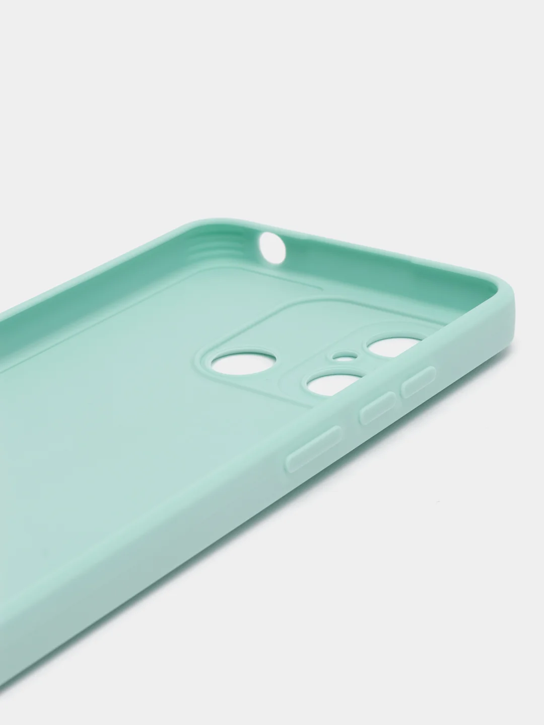 Мятный чехол для Xiaomi Redmi 12C (Редми 12С) , силиконовый, c защитой камеры