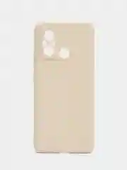 Молочный чехол для Xiaomi Redmi 12C (Редми 12С) , силиконовый, c защитой камеры