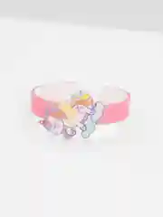 Конфетный детский пластиковый браслет с единорогом
