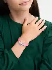 Конфетный детский пластиковый браслет с единорогом