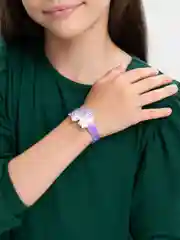 Лавандовый детский пластиковый браслет с единорогом