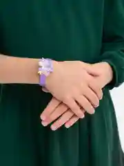 Лавандовый детский пластиковый браслет с единорогом