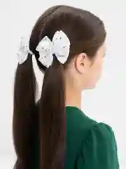 Белый бантики на резинке / Школьные банты /