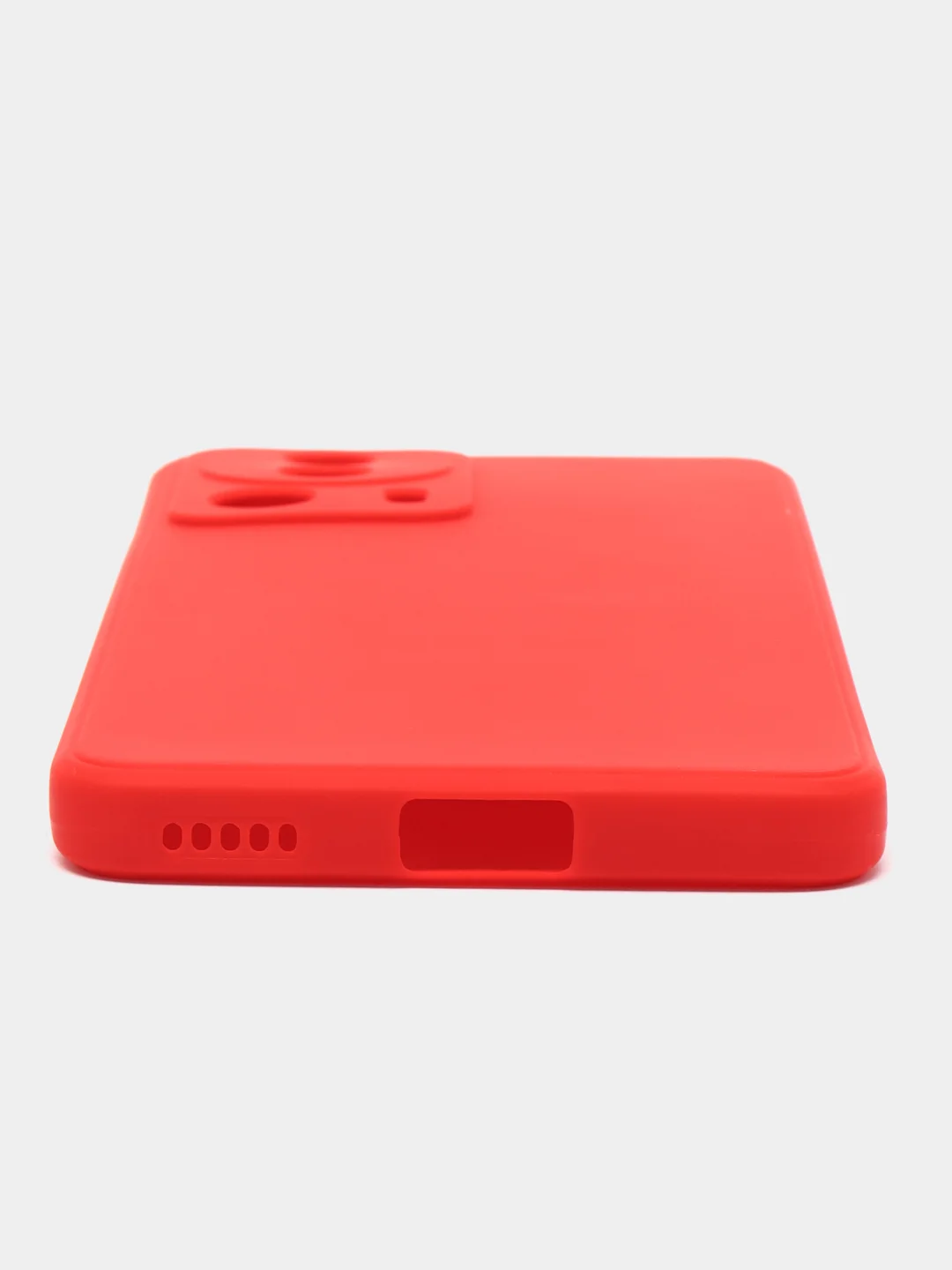 Красный чехол для Xiaomi 13 Lite силиконовый (Ксиоми 13 лайт), силиконовый, c защитой камеры