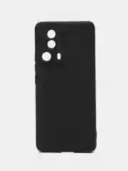 Черный чехол для Xiaomi 13 Lite силиконовый (Ксиоми 13 лайт), силиконовый, c защитой камеры