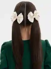 Молочный бантики на резинке / Школьные банты /