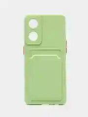 Зеленый чехол для OPPO Reno 8T 4G (Оппо Рено 8Т), силиконовый, прозрачный