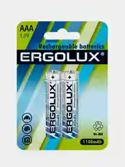 Аккумуляторы AAA Ergolux AA-1100mAh, Ni-Mh, 1.2V, 2 штуки