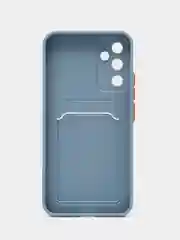 Синий меланж силиконовый чехол для Samsung Galaxy A34 5G, Самсунг Галакси А34 5Ж, матовый