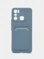 Синий меланж силиконовый чехол для Infinix Hot 20 Play 4G (Инфиникс Хот 20 плей)