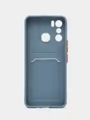 Синий меланж силиконовый чехол для Infinix Hot 20 Play 4G (Инфиникс Хот 20 плей)
