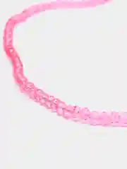 Тёмно-розовый стеклянные бусины "Рондели", на нити, 4 мм