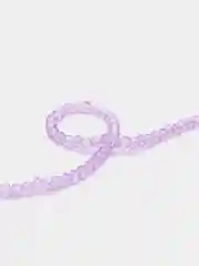 Аметистовый стеклянные бусины "Рондели", на нити, 3 мм