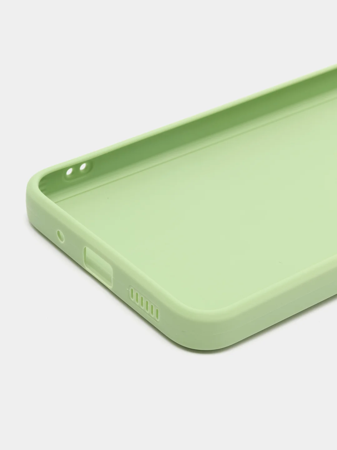 Зеленый чехол для Xiaomi Redmi 12C (Редми 12С) , силиконовый, c защитой камеры