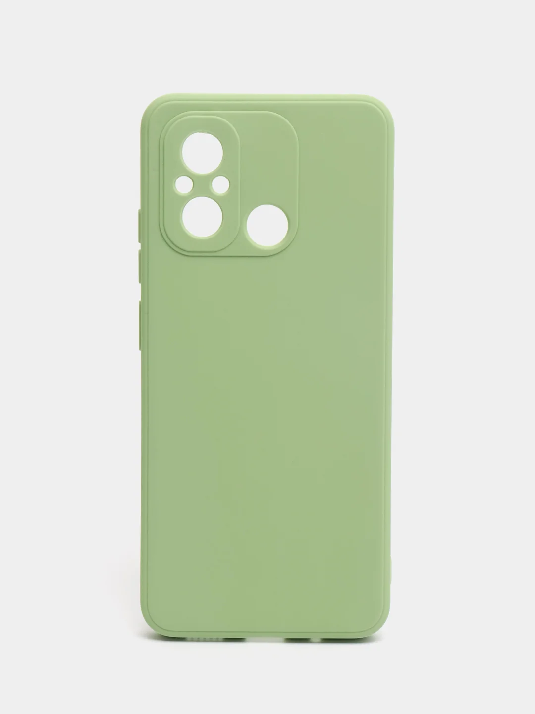 Зеленый чехол для Xiaomi Redmi 12C (Редми 12С) , силиконовый, c защитой камеры