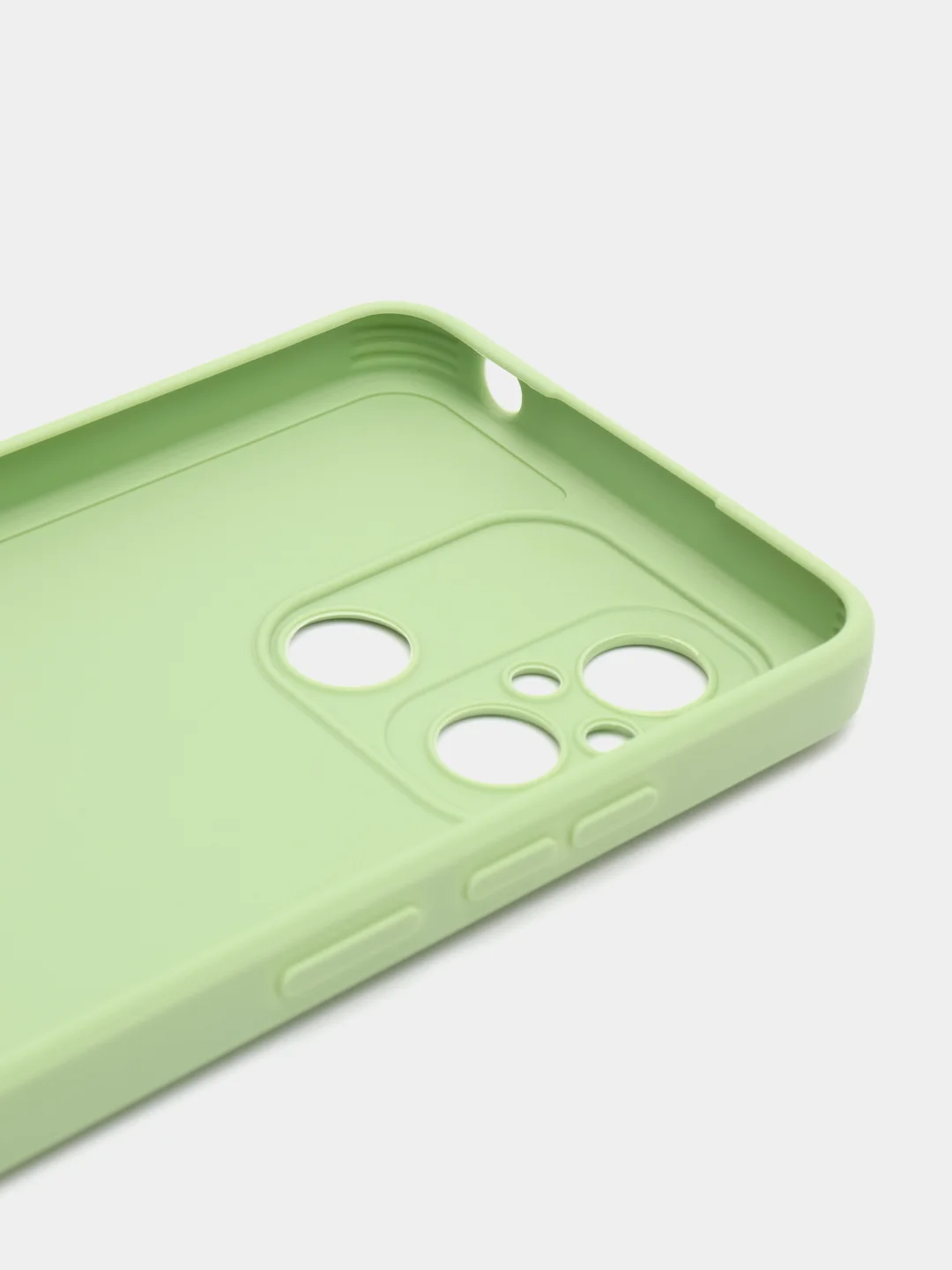 Зеленый чехол для Xiaomi Redmi 12C (Редми 12С) , силиконовый, c защитой камеры
