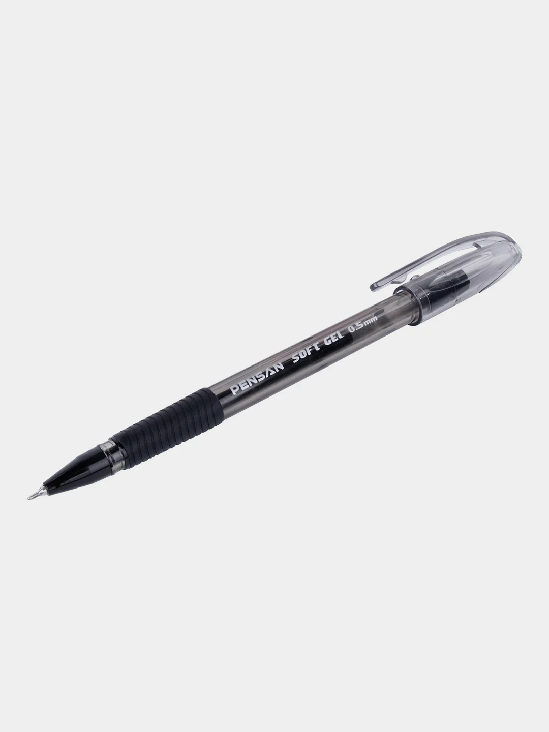 Ручка гелевая с грипом Pensan Soft Gel Fine, Черная, 2 шт., 2420/12