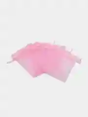 Розовый мешочек из органзы, для подарка, 5 штук