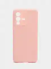 Пудровый силиконовый чехол для Vivo V23 5G, Виво В23 5 Джи, с карманом для карт, прозрачный