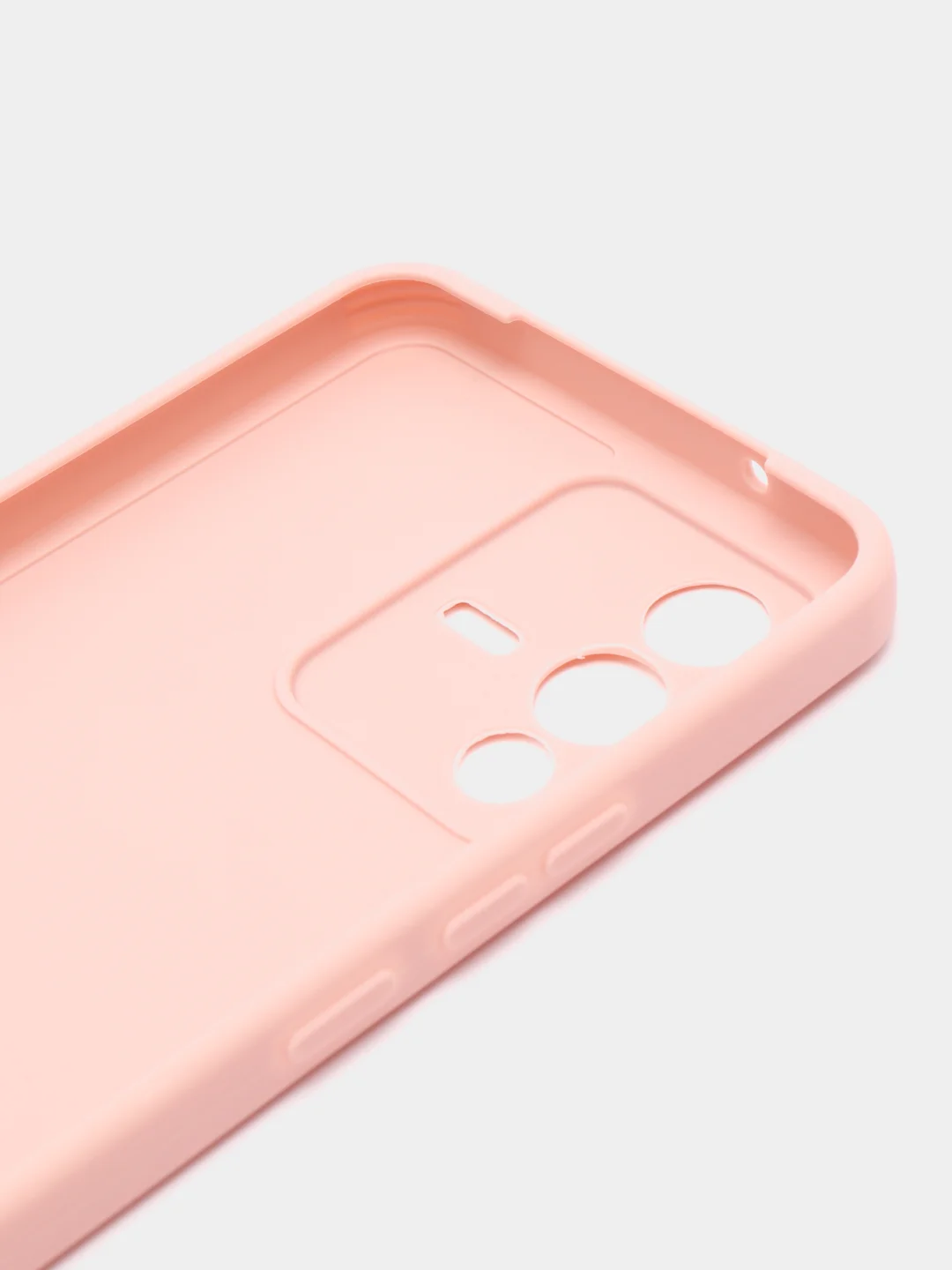 Пудровый силиконовый чехол для Vivo V23 5G, Виво В23 5 Джи, с карманом для карт, прозрачный