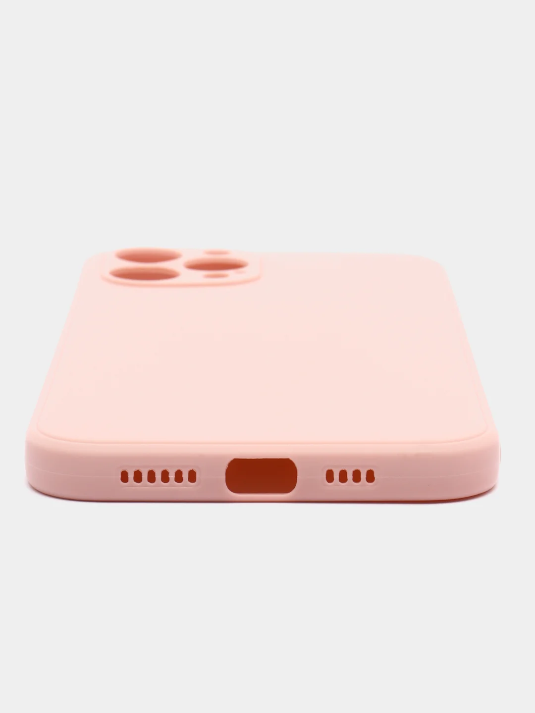 Пудровый чехол для iPhone 12 Pro Max (Айфон 12 про макс) черный, c защитой камеры