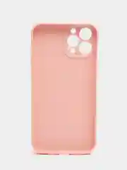 Пудровый чехол для iPhone 12 Pro Max (Айфон 12 про макс) черный, c защитой камеры