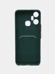 Тёмно-зелёный чехол для Infinix Smart 6 Plus (Смарт 6 Плюс), силиконовый