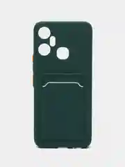 Тёмно-зелёный чехол для Infinix Smart 6 Plus (Смарт 6 Плюс), силиконовый