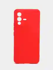 Красный силиконовый чехол для Vivo V23 5G, Виво В23 5 Джи, с карманом для карт, прозрачный
