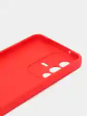 Красный силиконовый чехол для Vivo V23 5G, Виво В23 5 Джи, с карманом для карт, прозрачный