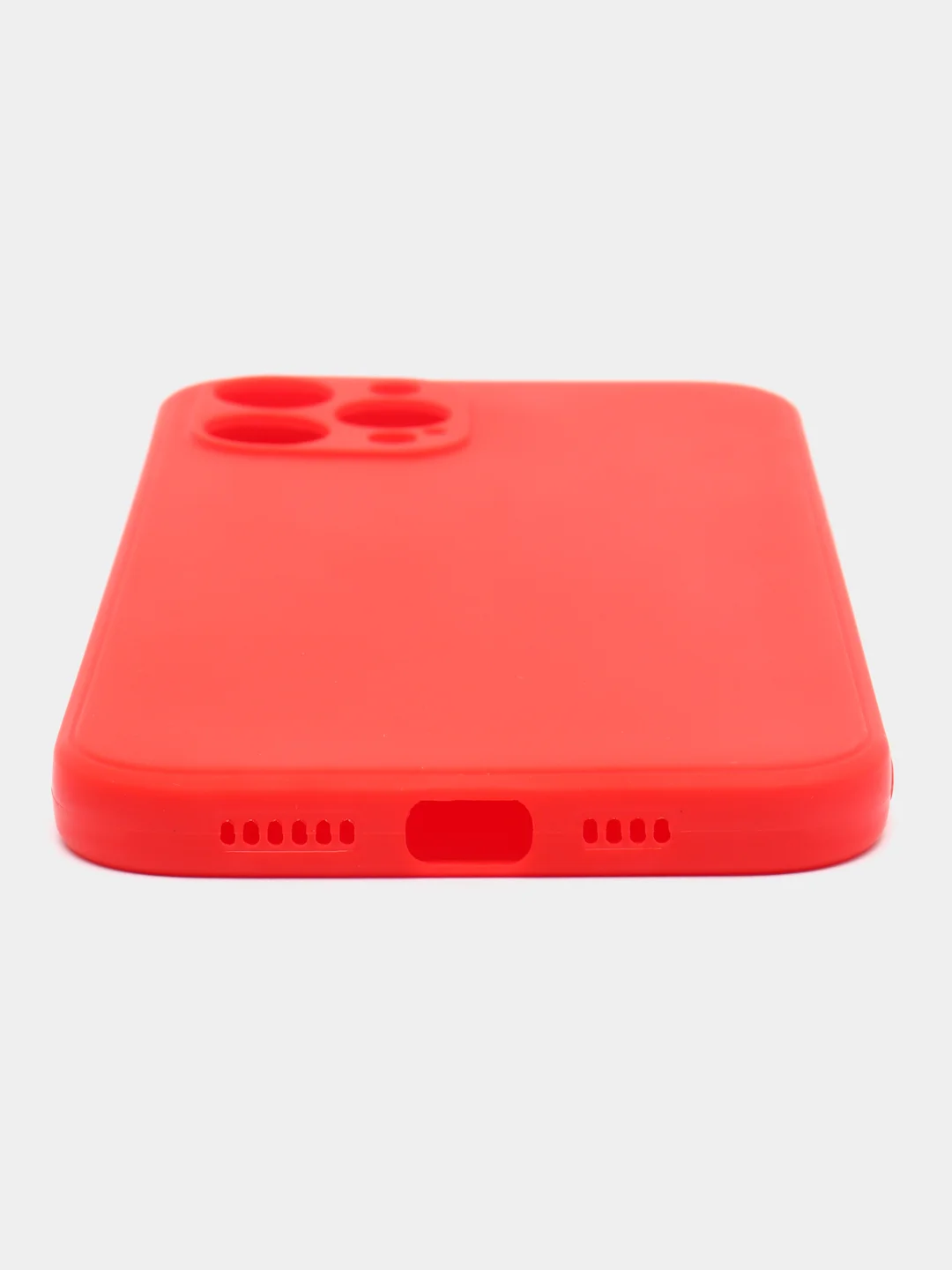 Красный чехол для iPhone 12 Pro Max (Айфон 12 про макс) черный, c защитой камеры