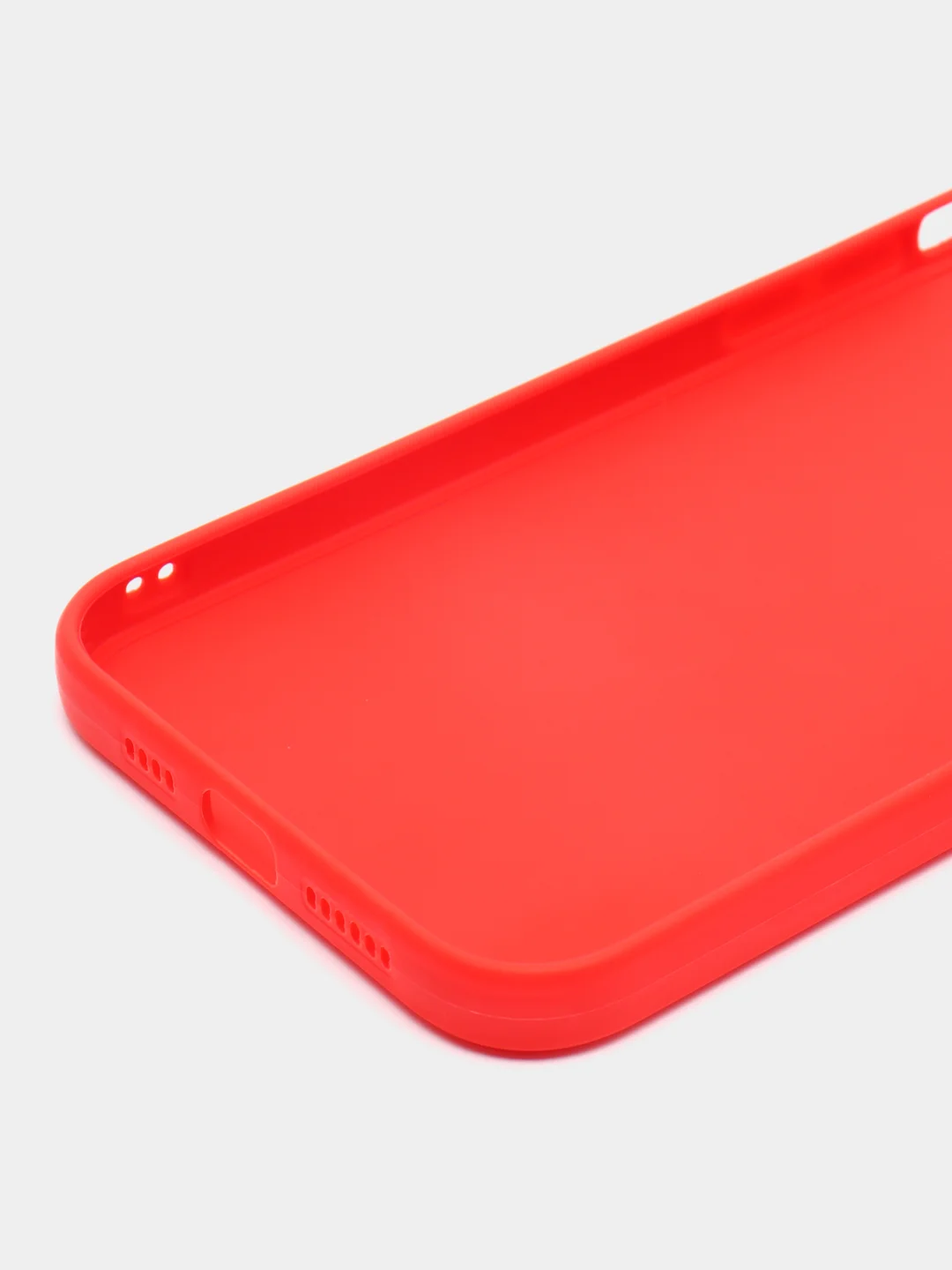 Красный чехол для iPhone 12 Pro Max (Айфон 12 про макс) черный, c защитой камеры
