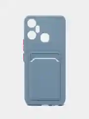Синий меланж чехол для Infinix Smart 6 Plus (Смарт 6 Плюс), силиконовый