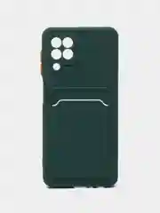 Тёмно-зелёный силиконовый чехол для Samsung Galaxy A22 4G, M32 4G, M22 4g, F22(самсунг а22, м32,м22,Ф22)