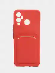 Коралловый чехол силиконовый на Infinix Hot 12 Play NFC (Инфиникс Хот 12 Плей НФС)