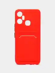 Красный чехол для Infinix Smart 6 Plus (Смарт 6 Плюс), силиконовый