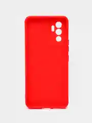 Красный силиконовый чехол для Vivo V23e (Виво В23Е), прозрачный