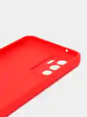 Красный силиконовый чехол для Vivo V23e (Виво В23Е), прозрачный