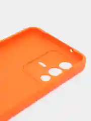 Оранжевый силиконовый чехол для Vivo V23 5G, Виво В23 5 Джи, с карманом для карт, прозрачный