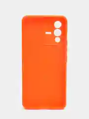 Оранжевый силиконовый чехол для Vivo V23 5G, Виво В23 5 Джи, с карманом для карт, прозрачный