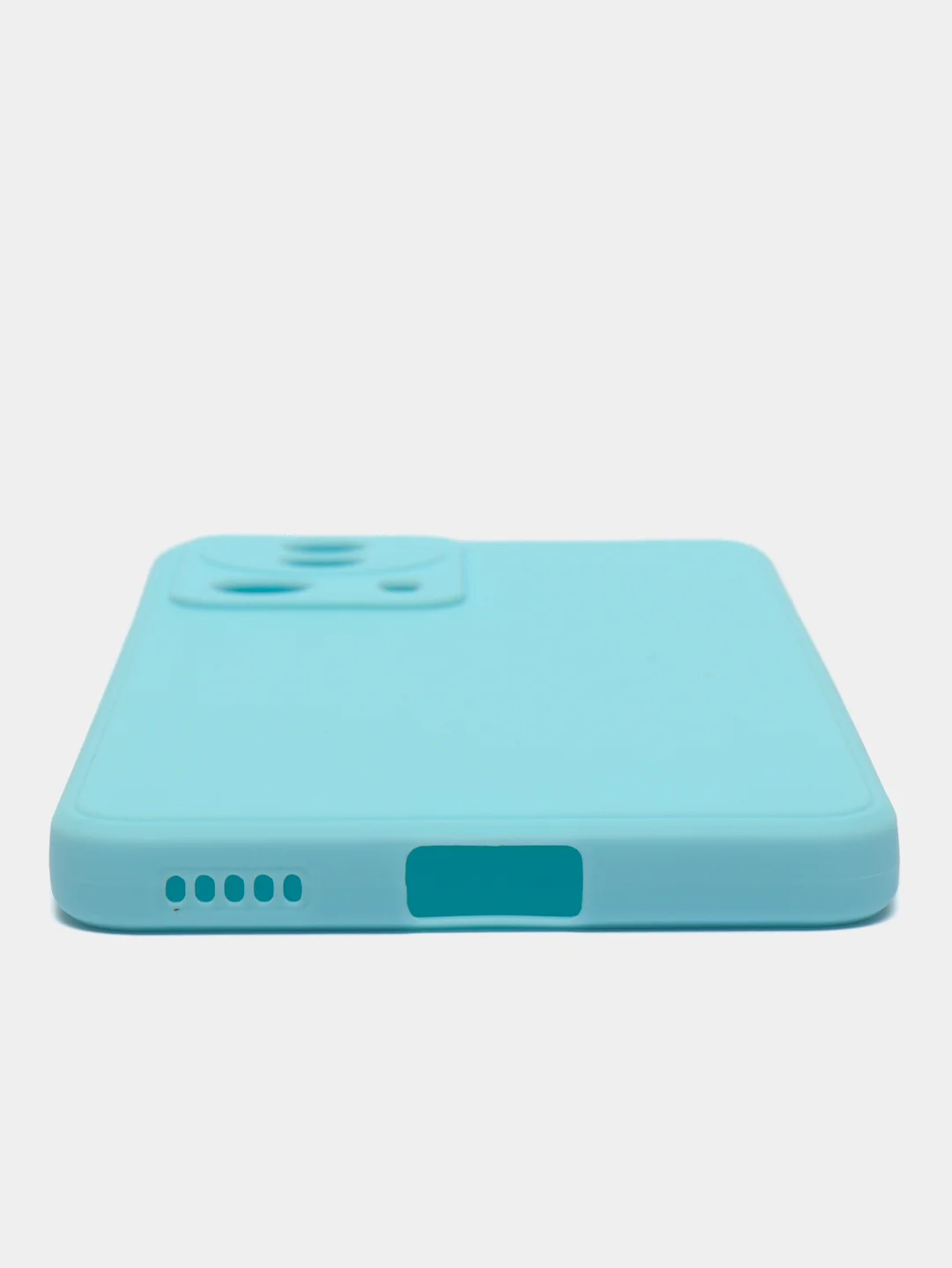 Голубой чехол для Xiaomi 13 Lite силиконовый (Ксиоми 13 лайт), силиконовый, c защитой камеры
