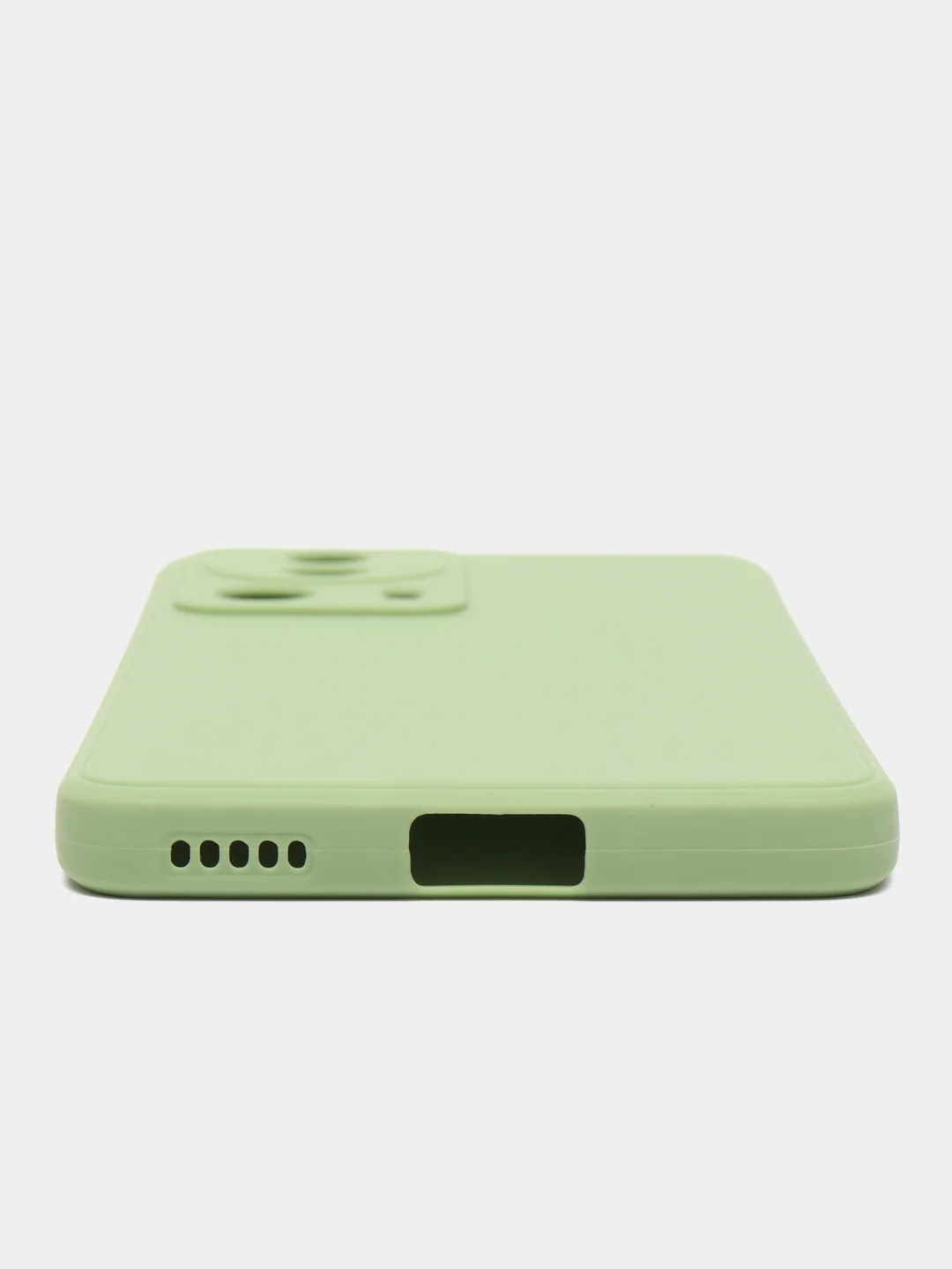 Зеленый чехол для Xiaomi 13 Lite силиконовый (Ксиоми 13 лайт), силиконовый, c защитой камеры