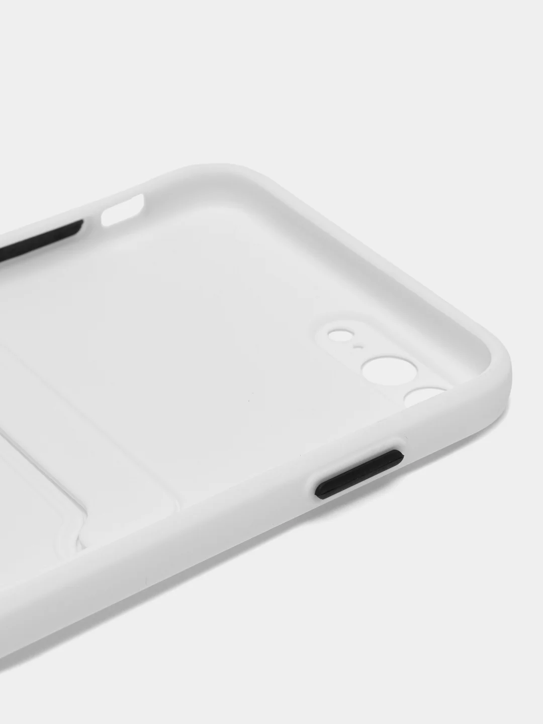 Белый чехол для iPhone 7, 8 Plus (Айфон 7, 8 Плюс) с карманом для карт