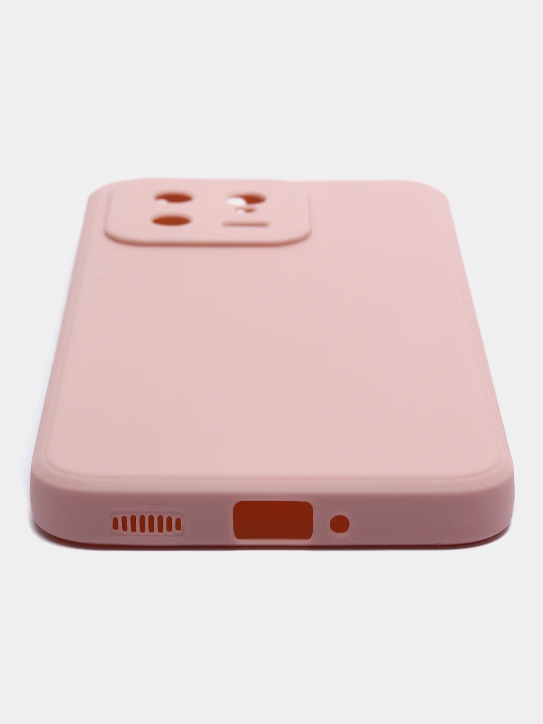 Пудровый чехол для Xiaomi 13, силиконовый, (Ксиоми 13), c защитой камеры